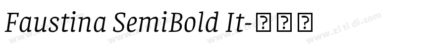 Faustina SemiBold It字体转换